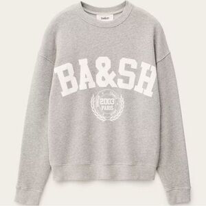 NWT Ba&sh Grey Logo Sweatshirt